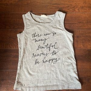 Girls gray Mia joy tank top size 8
